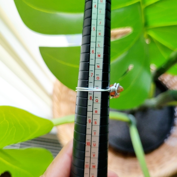 Dainty Handmade Silver 3-Stone Wire Ring, size 7.5 - Picture 7 of 7